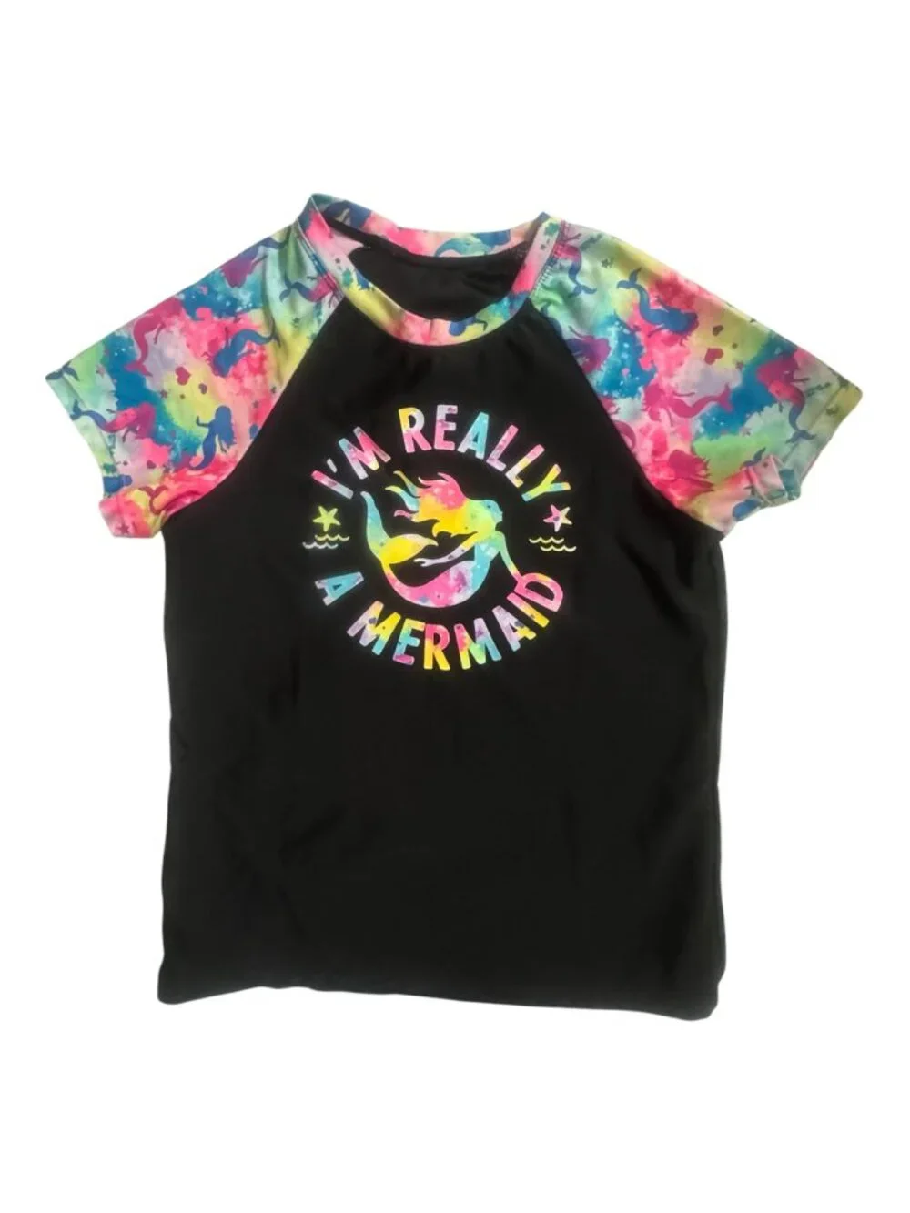 Rash guard Top MERMAID Girls Size 10-12